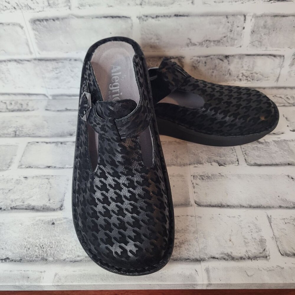 NWOB Alegria Classic Houndswooth Maxi Clog size 38/8/8.5